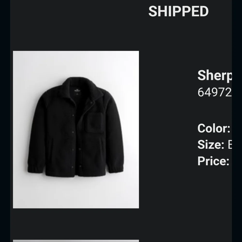 Hollister Black Lightweight Sherpa Jacket 2022 - Picture 7 of 7